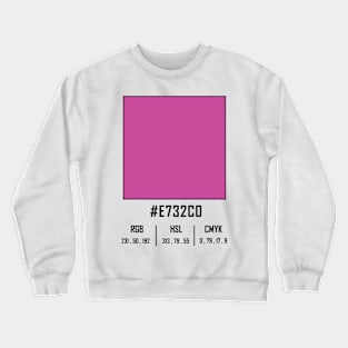 #e732c0 pink Crewneck Sweatshirt